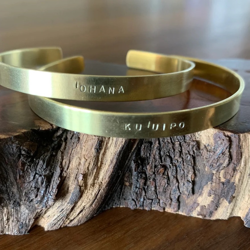 Hawai’i Handmade Brass Cuffs LILLIANBONESMAUI.COM